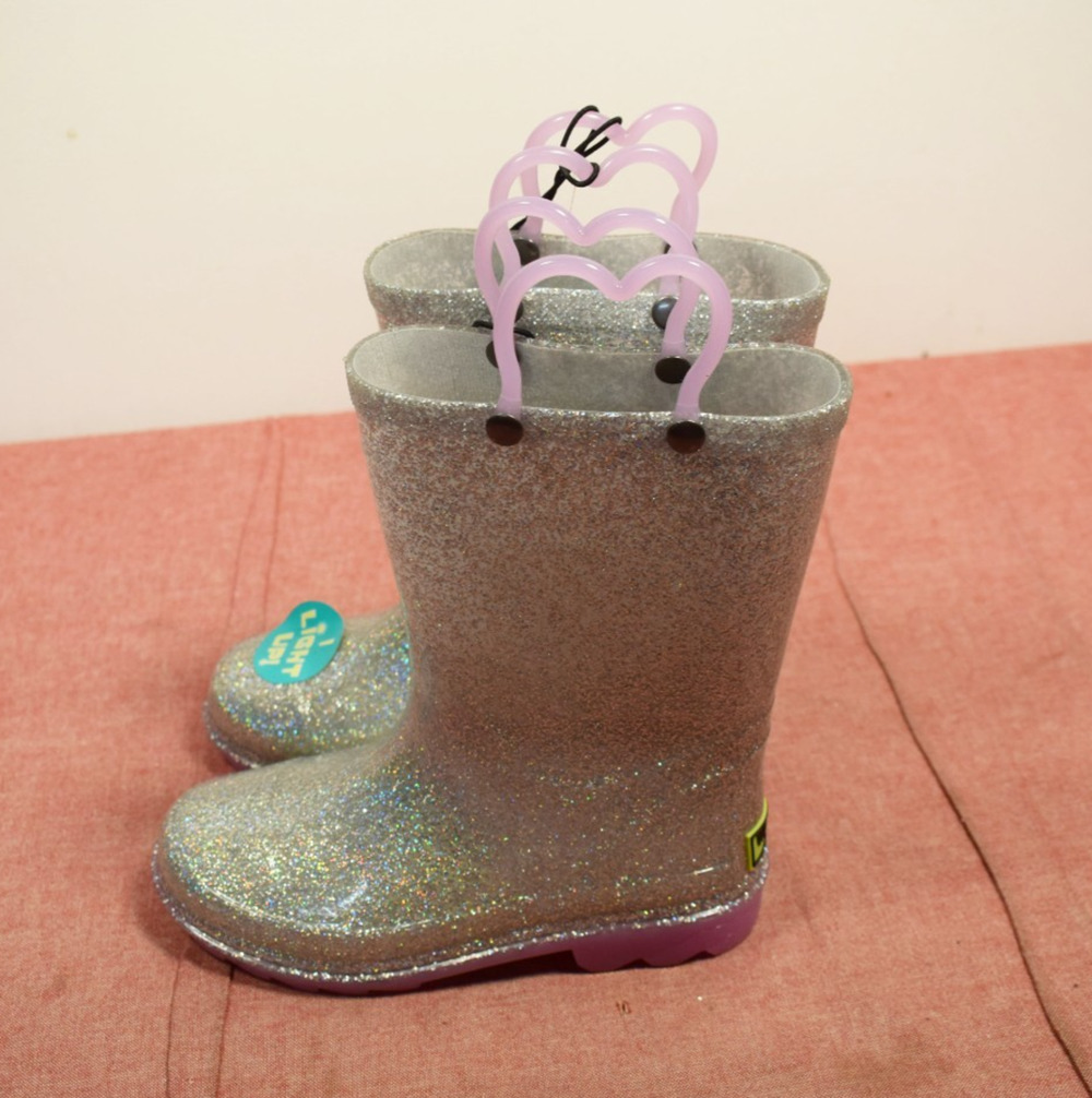 Western Chief Toddler Abby Glitter Lighted Rain Boots Size 12